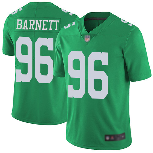 Men Philadelphia Eagles #96 Derek Barnett Limited Green Rush Vapor Untouchable NFL Jersey Football->nfl t-shirts->Sports Accessory